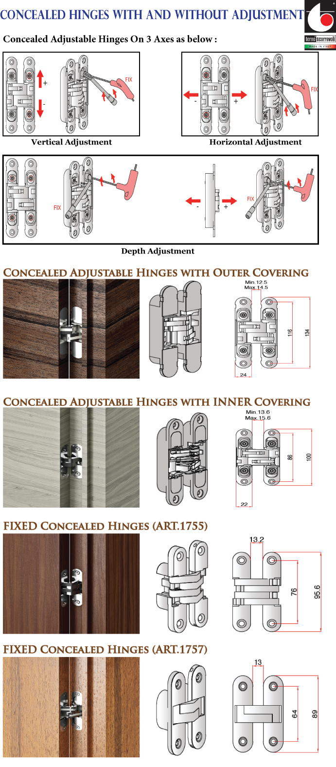 Terno-Concealed Hinge